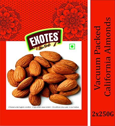 Exotes, Popular Almonds Vacuum Pouch 500G 250G X2, 500 Gram