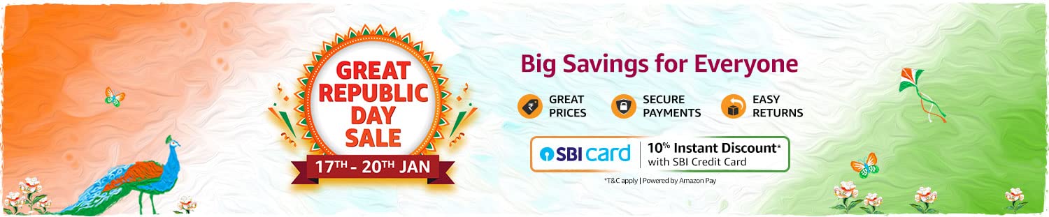 Great Republic Day Sale 17th Jan – 20th Jan